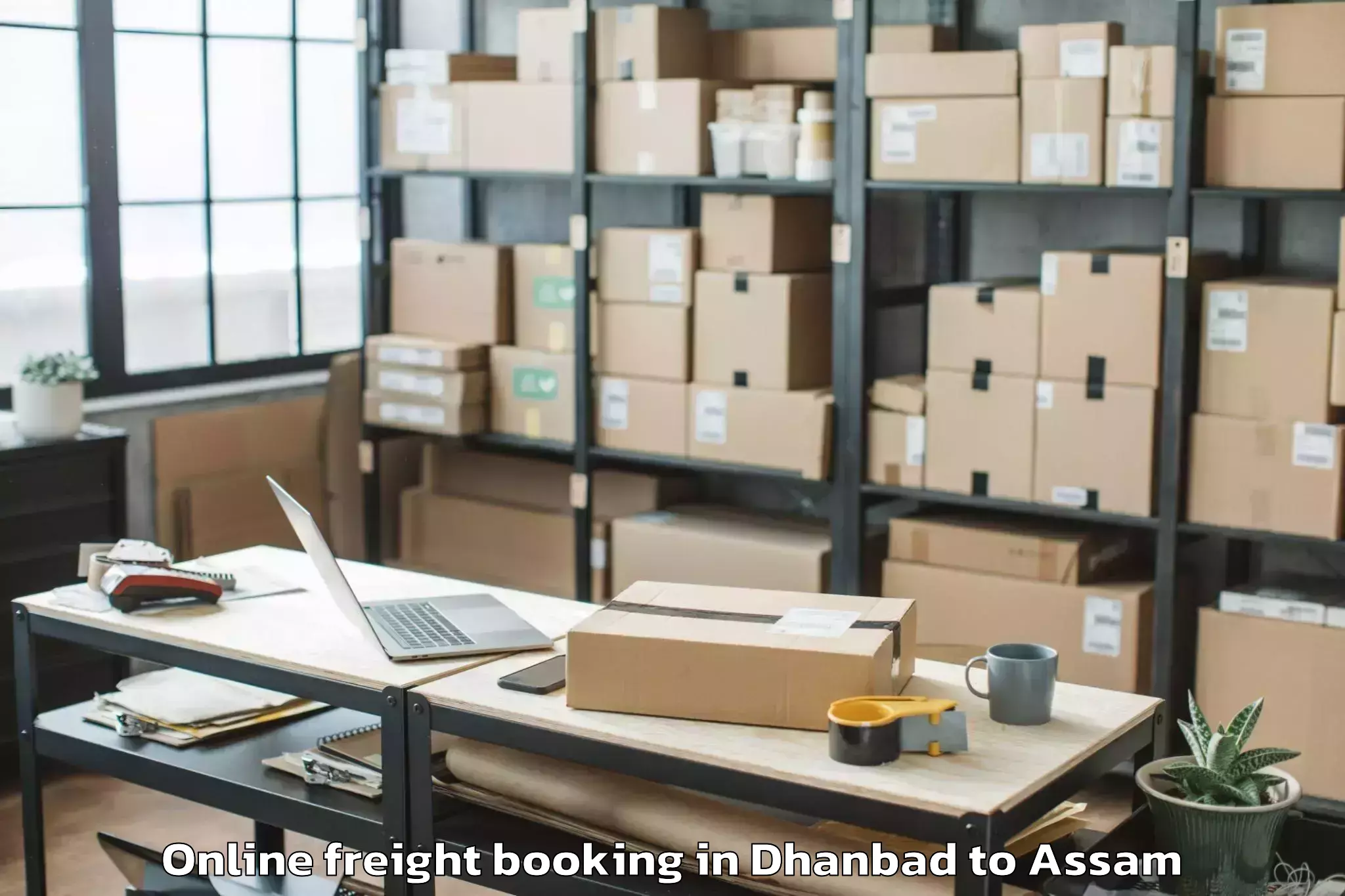 Hassle-Free Dhanbad to Dhubri Pt Online Freight Booking